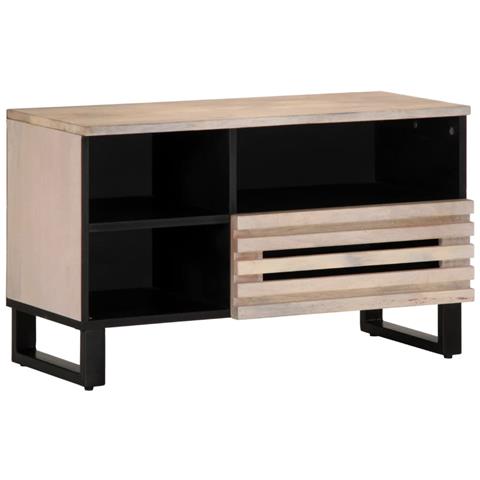 Mobile Porta Tv 80x34x46 Cm In Legno Massello Di Mango - Foto 1