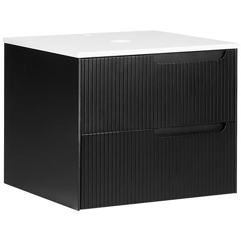 Mobile Lavabo A Parete Quintela 60 Cm Nero - Foto 2