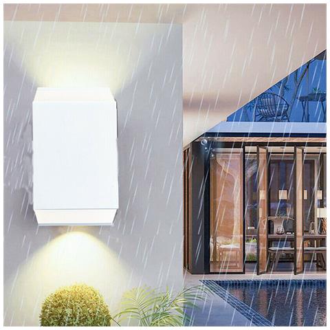 Applique Parete Led 6w Lampada Muro Ip65 Moderno Doppia Luce Naturale 4000k - Foto 2