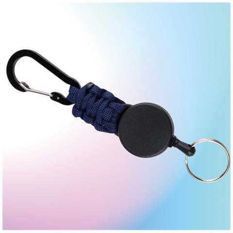 Portachiavi Retrattile Con Clip Da Cintura, Confezione Da 2 Navyblue - Foto 4