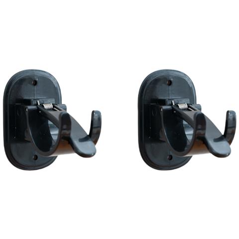 Staffe Per Aste Per Tende Invisibili E Resistenti (confezione Da 2) Black - Foto 1