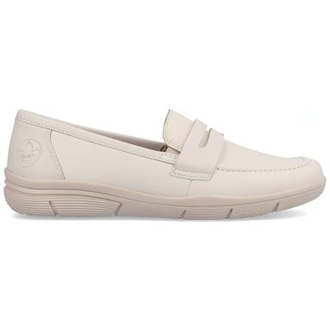 Beige Casual Closed Loafers Mocassino Pelle Scarpe Donna Beige Eu 37, L7455-60 - Foto 1