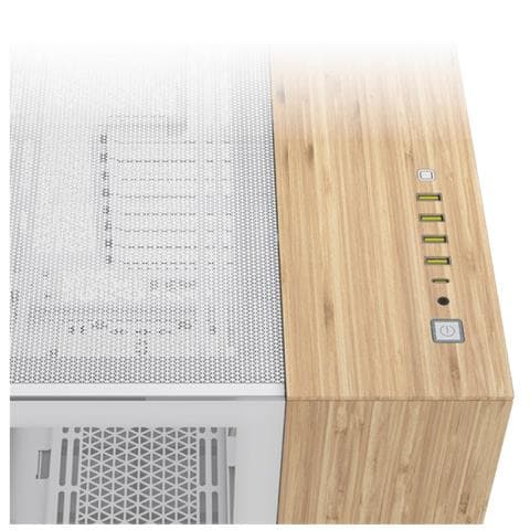 Cc-9011284-ww Computer Case Midi Tower Bamboo, Bianco - Foto 3