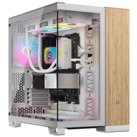 Cc-9011284-ww Computer Case Midi Tower Bamboo, Bianco - Foto 1