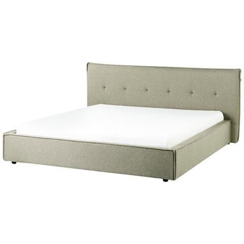Letto Ad Acqua Lino Sintetico Lestre 180 X 200 Cm Verde - Foto 1