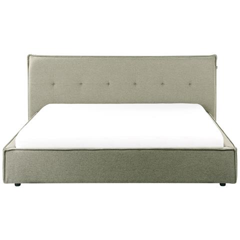 Letto Ad Acqua Lino Sintetico Lestre 180 X 200 Cm Verde - Foto 2