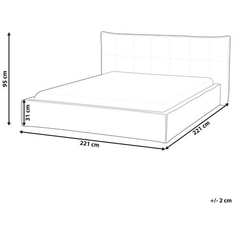 Letto Ad Acqua Lino Sintetico Lestre 180 X 200 Cm Verde - Foto 5