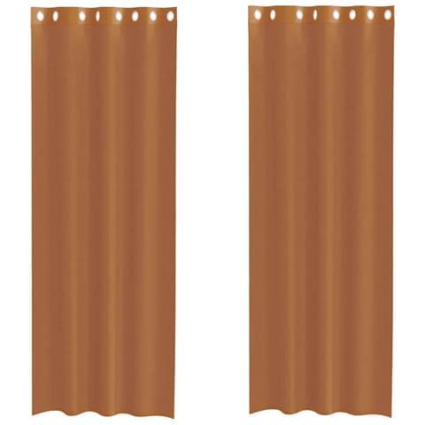 Tende In Voile Con Occhielli 2 Pz Terracotta - Foto 2