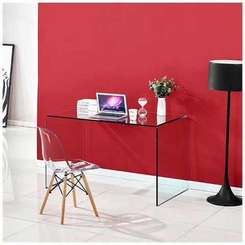 Tavolo Scrivania Tamerice In Vetro Temperato 125x70x75 Cm. - Foto 1