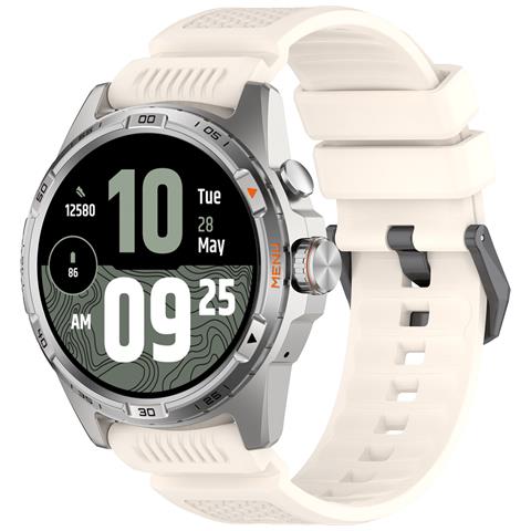 Cinturino Ufficiale Per Ticwatch Atlas 24mm, Silicone Bianco Stile Armatura, Compatibile Con Ticwatch Atlas /pro5 Enduro /itouch Air3 Beige - Foto 2