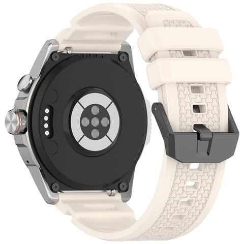 Cinturino Ufficiale Per Ticwatch Atlas 24mm, Silicone Bianco Stile Armatura, Compatibile Con Ticwatch Atlas /pro5 Enduro /itouch Air3 Beige - Foto 4