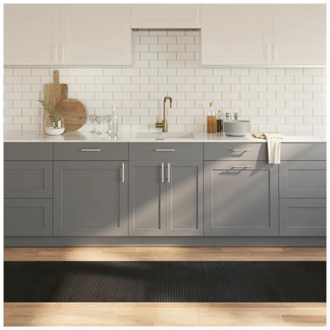 Tappeto Rettangolare Nero 70x300 Cm In Bambù - Foto 8