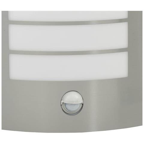 Lampada da Parete Esterno con Sensore 2 pz Argento Acciaio Inossidabile IP44 - Foto 9