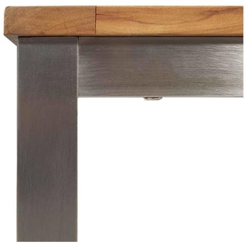 Tavolo da pranzo all'aperto 180x90x75 cm Legno massello di acacia - Foto 9