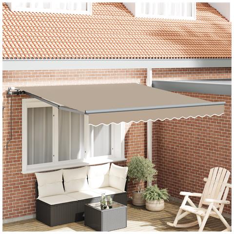 Tenda Retrattile Automatica Beige 350x250 cm, Tessuto sostitutivo per Tenda  per telaio 3.5x2.5 m Beige - Foto 2