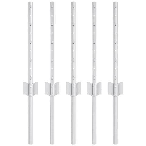 Pali per Recinzione 5 pz U-Channel 40 cm Acciaio Zincato - Foto 1