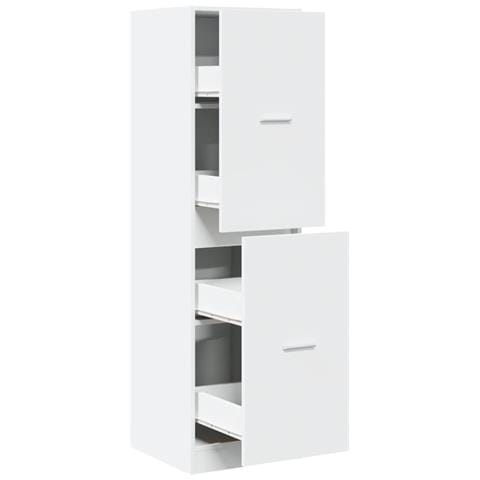 Armadietto da Farmacia Bianco 40x41x144,5 cm in Truciolato - Foto 1