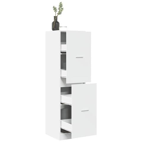 Armadietto da Farmacia Bianco 40x41x144,5 cm in Truciolato - Foto 2