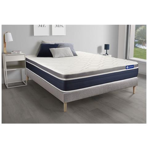 Kit Rete E Materasso Matrimoniale Actilatex Confort 200x200cm - Spessore : 26cm - Lattice E Memory Foam - Moderatamente Rigido - Foto 1