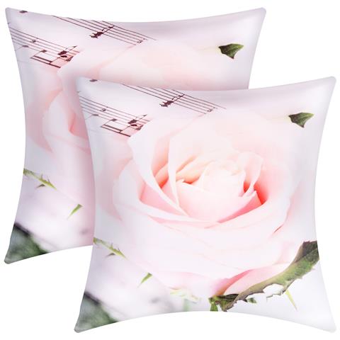 Set Di 2 Copricuscini 40x40 Cm Design Rosa - Foto 5