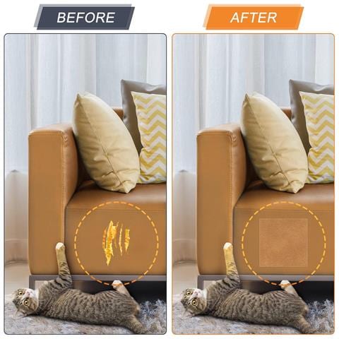 Kit Di Toppe Riparatrici Autoadesive Per Pelle 2 Pezzi 20x28cm Marrone Chiaro - Foto 5