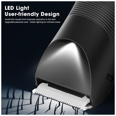 Multi-trimmer 2-in-1 Modello 196: Rifinitore Per Peli Corporei Con Led E Ricarica Type-c - Foto 2