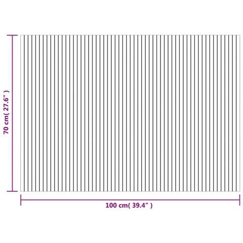 Tappeto Rettangolare Nero 70x100 cm in Bambù - Foto 8