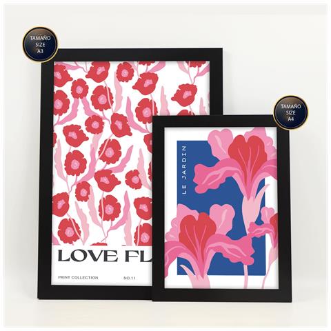 Set Di 6 Stampe Fiori Amore Per I Fiori Stampe Naturalistiche E Botaniche Per L'interior Design A3 & A4 Senza Cornice - Foto 5