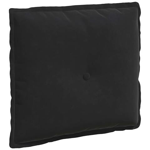 Cuscino per Schiena Nero 50 x 45 cm Tessuto in Cords - Foto 1
