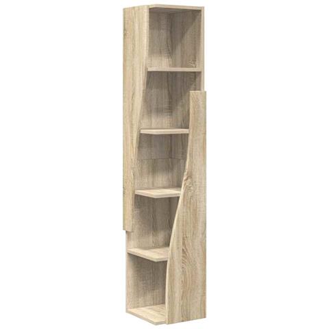 Mobile angolare Bianco 27,5x27x140cm Legno multistrato - Foto 1