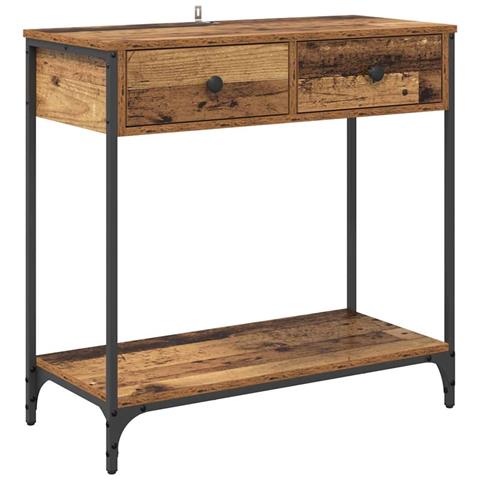 Tavolo consolle con cassetto Legno vecchio 75 x 34,5 x 75 cm - Foto 1