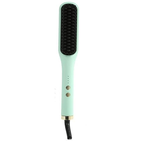 Spazzola Elettrica Lisciante Per Capelli 2-in-1 Con Temperatura Regolabile Green - Foto 1