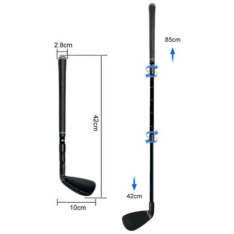 Putter Da Golf Telescopico Regolabile A 3 Sezioni Per Chipping Black - Foto 2