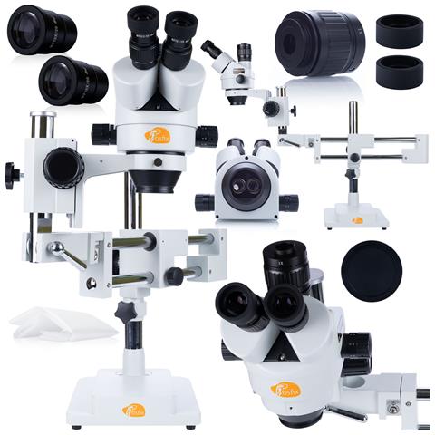 Mikroscopio Stereoscopico Trinoculare Jupiter Pro Msjp-t-sdms1 - Testa Rotante 360° | Zoom 7x-45x | Ideale Per Elettronica E Gioielleria - Foto 1