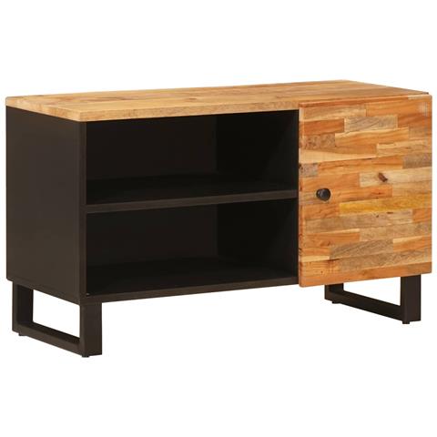 Mobile TV Marrone 80 x 33 x 46 cm Legno di mango massello - Foto 1