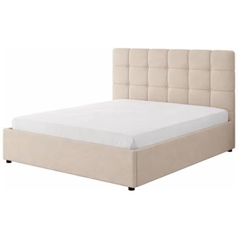 Santa Letto Con Scatola Di Deposito 140x190cm Velluto Beige - Foto 1