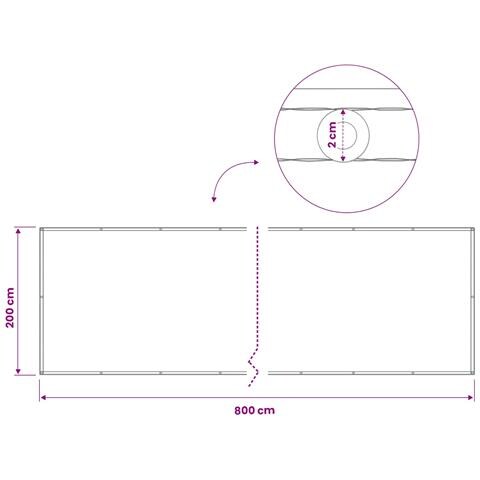 Schermo di Privacy per Balcone 200 x 800 cm - Foto 6