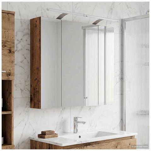 Mobiletto per specchio da bagno Legno vecchio 80 x 14.5 x 70 cm - Foto 2