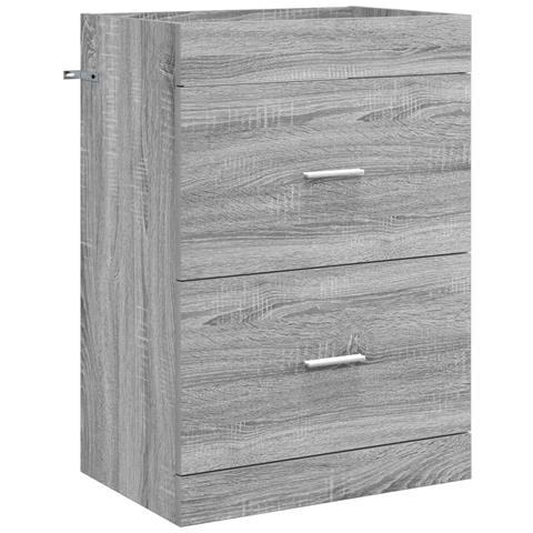 Mobiletto da Bagno Sotto Lavabo Sonoma grigio 56 x 37,5 x 81 cm - Foto 1