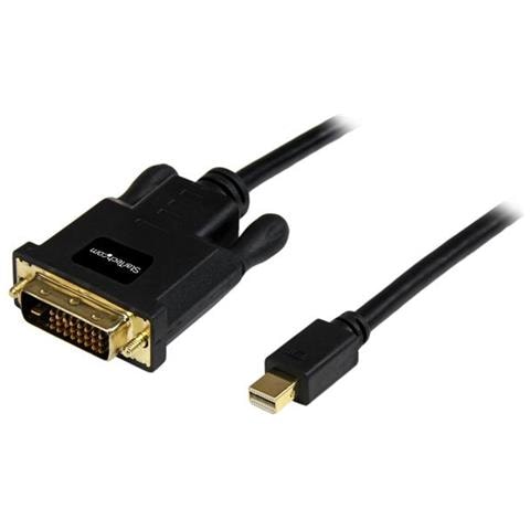 Cavo convertitore adattatore Mini DisplayPort a DVI da 1,8 m - Mini DP a DVI 1920x1200 - Nero - Foto 1