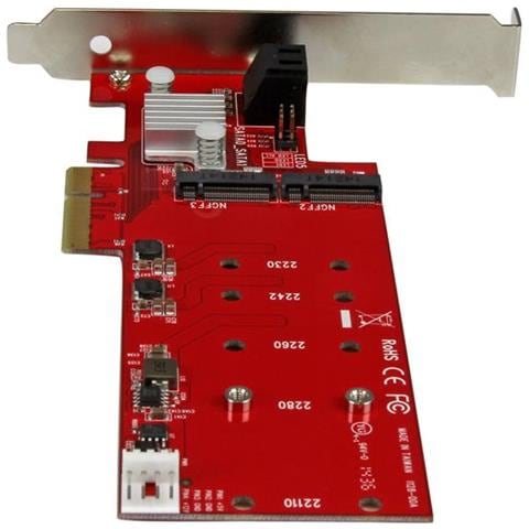 Scheda PCI Express Controller 2x NGFF SSD RAID