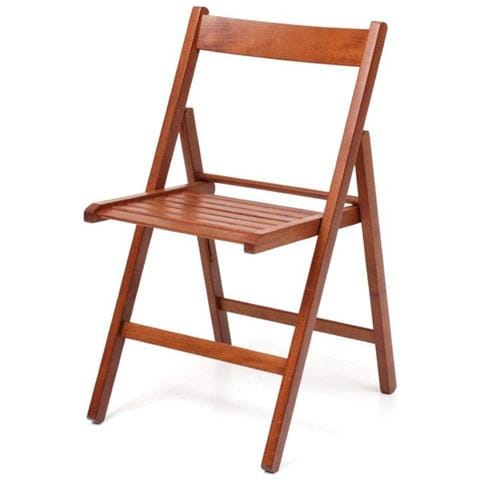 Sedia Pieghevole In Faggio Di Alta Qualita Colore Noce 43x48xh. 79 Cm - Foto 1