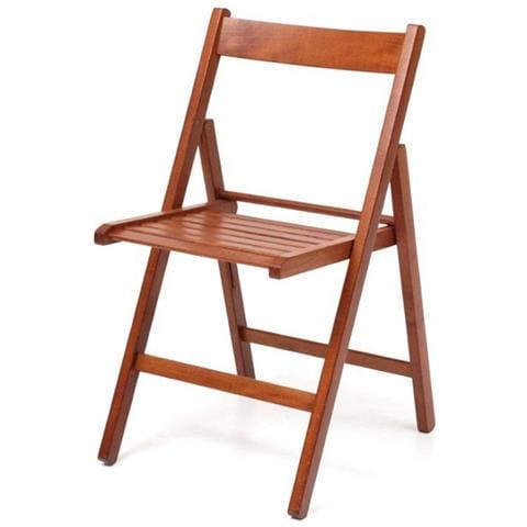 Sedia Pieghevole In Faggio Di Alta Qualita Colore Noce 43x48xh. 79 Cm - Foto 2
