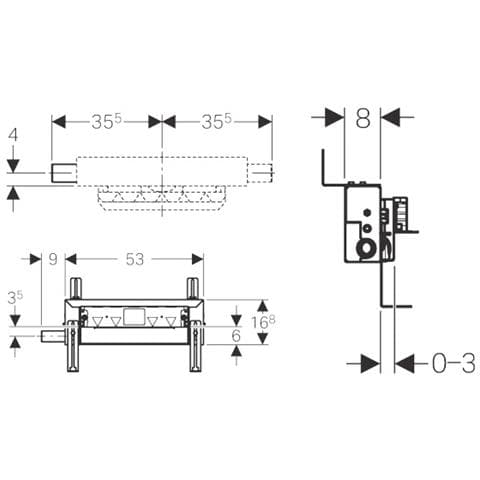 Combifix Sifone Doccia, 34cm, Ristrutturazione Geberit 457.536.00.1 - Foto 2