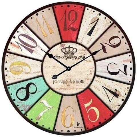Orologio Andromeda in pvc, acciaio lucido e multicolore L 25.5 x H 25.5