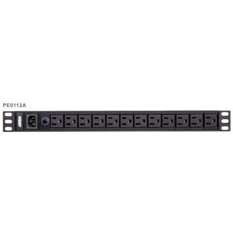 Basic Pdu Series Pe0112g - Stromverteilungseinheit (rack - Einbaufhig) - Wechselstrom 100-240 V - 2400 Va - Eingabe, Eingang Iec 60320 C14 - Ausgangsanschlsse: 12 (12 X Iec 60320 C13) - 1u - 3,05 M (pe0112g-at-g)  - Foto 1