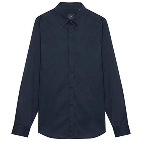 Camicia Camicie Uomo Armani Exchange 8nzcbd Zn10z 1510 Cotone Original Ai New Taglia M Colore Blu - Foto 1