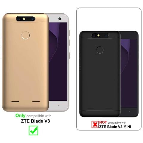 Custodia Compatibile Con Zte Blade V8 In Bruno Caffè - Coperchio Protettiva Con Chiusura Magnetica, Funzione Stand E Tasca Per Le Carte - Foto 9