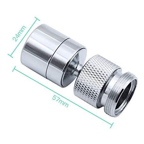 Faucet Water Saving 360 Girevole Del Rubinetto Aeratore Regolabile In Ottone 2 Modalit Di Cucina Bagno Rubinetto Bubbler Filtro Con Beccuccio Di Raccordo - Per Rubinetti Con Filettatura M22 Esterno O Ugello Discussione M24 Interno - Foto 2