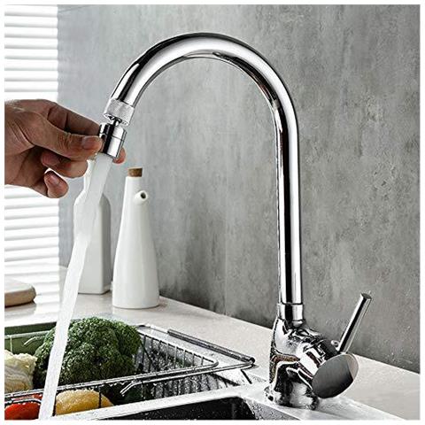 Faucet Water Saving 360 Girevole Del Rubinetto Aeratore Regolabile In Ottone 2 Modalit Di Cucina Bagno Rubinetto Bubbler Filtro Con Beccuccio Di Raccordo - Per Rubinetti Con Filettatura M22 Esterno O Ugello Discussione M24 Interno - Foto 4